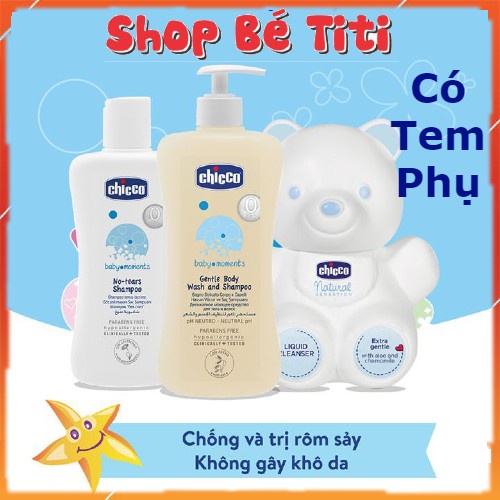 Sữa tắm gội Chicco chiết xuất Yến Mạch Hoa Cúc An Toàn Cho Bé 0M+ Chicco 200ml Shop Bé TiTi