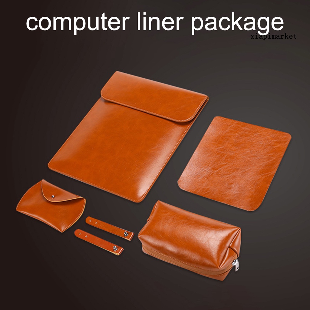 LOP_5Pcs/Set Envelope Design Portable Faux Leather Notebook Laptop Liner Sleeve Bag Case for Macbook Air/Pro 13 Inch