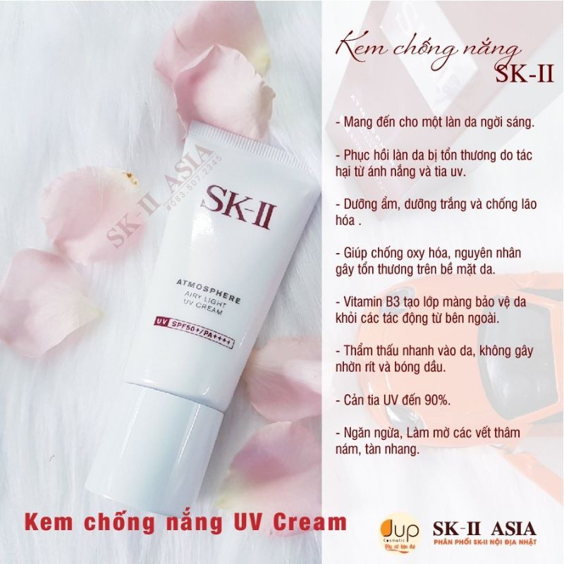 [ Nội địa Nhật ] Kem nền chống nắng và kem chống nắng SK-II Atmosphere Airy Light UV Cream SPF 50++++ | BigBuy360 - bigbuy360.vn