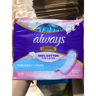 băng vệ sinh Always hằng ngày của Mỹ 200 miếng