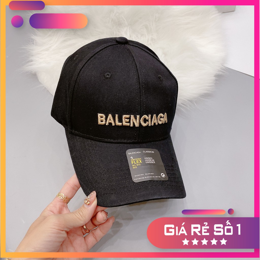 💥RẺ VÔ ĐỊCH💥Mũ Lưỡi Trai Balenciaga - Thêu Chữ Vàng 3D, Chất Cực Đẹp - Form Cứng Cáp - Phù hợp cả Nam và Nữ