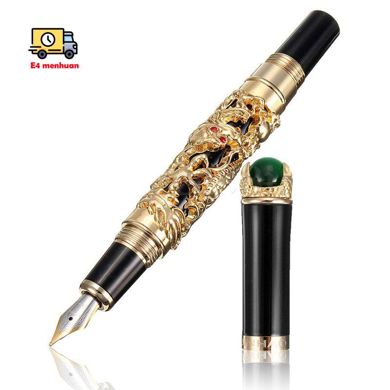 Bút Máy JINHAO Hình Rồng Vàng Sang Trọng 18KGP 0.5mm
