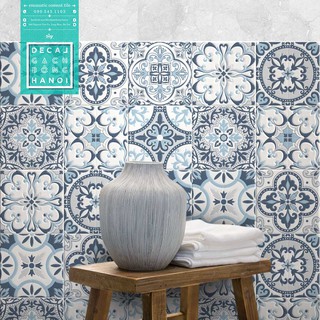 Decal gạch bông Set Men Lam