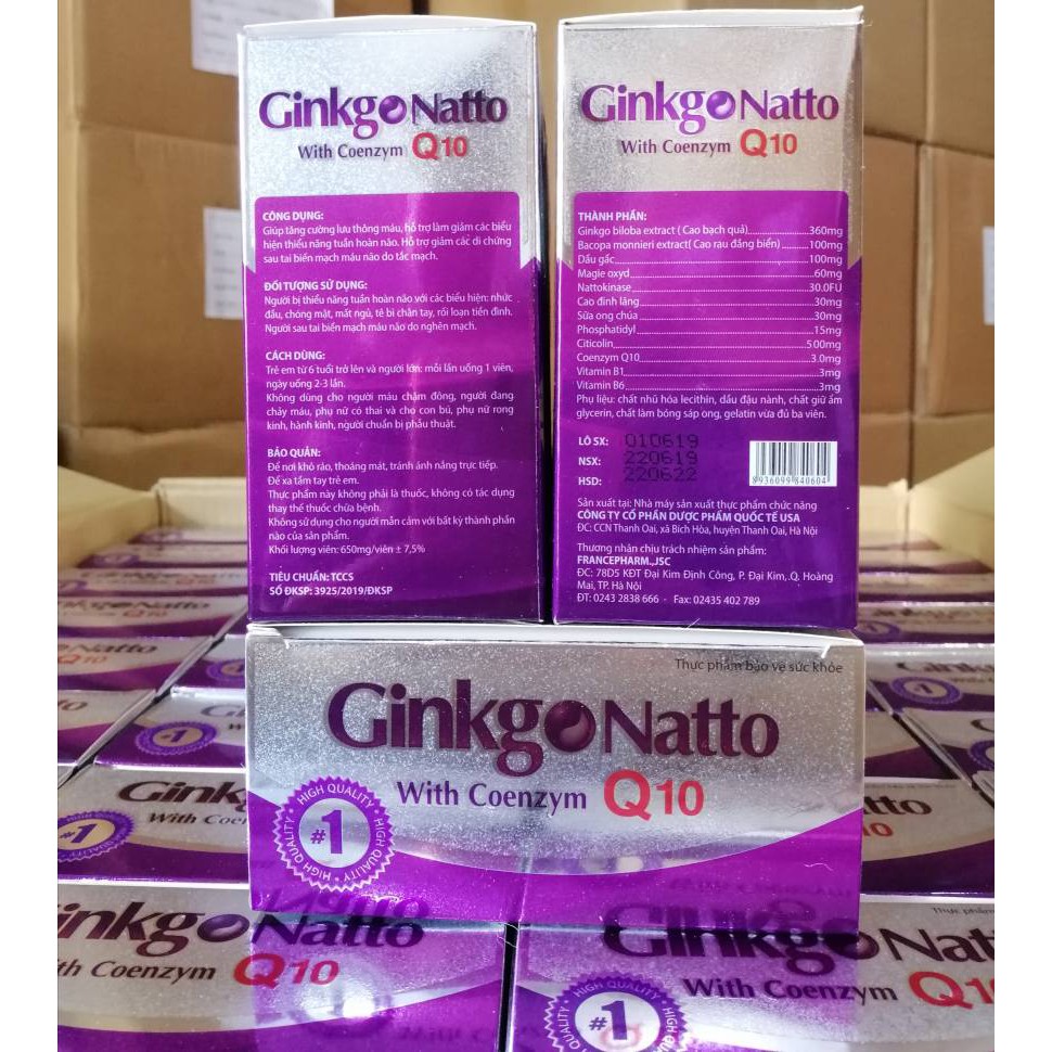 GINKGO NATTO COENZYM Q10 - GIÚP TĂNG CƯỜNG LƯU THÔNG TUẦN HOÀN NÃO