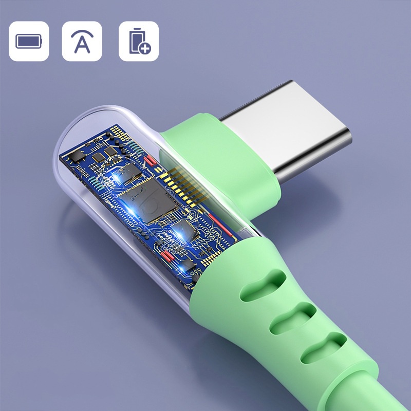 Dây Cáp Sạc Nhanh 5A Bằng Silicon Mềm Chống Trượt Cho Điện Thoại Android