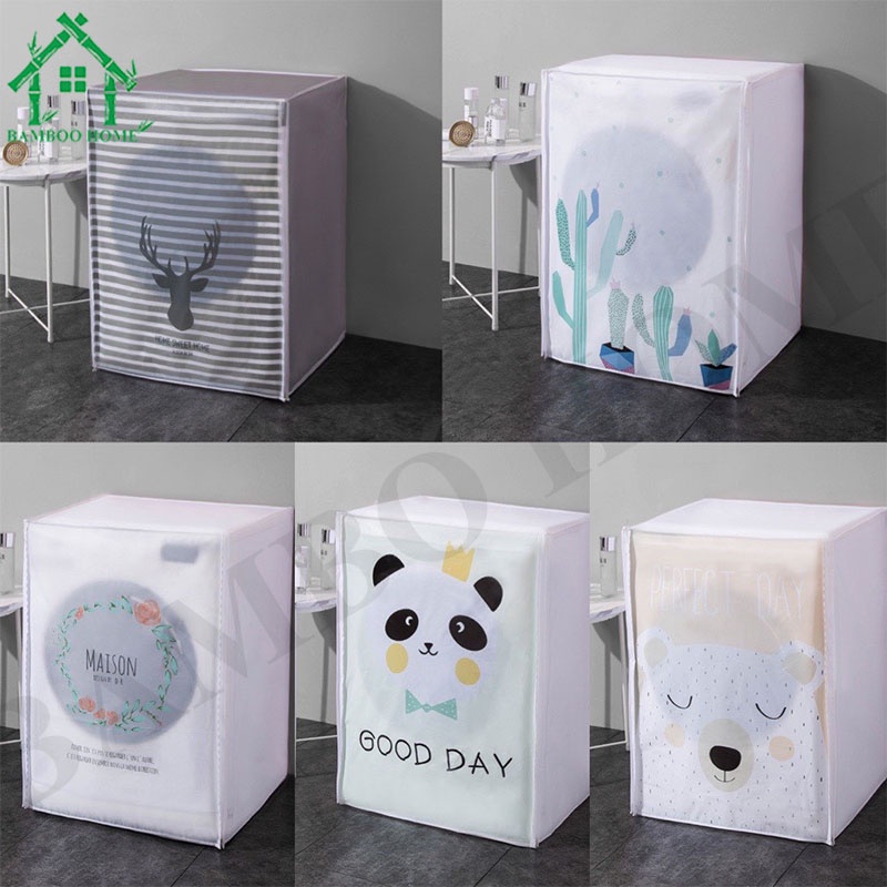 Tấm Phủ Bọc Máy Giặt BAMBOO HOME, Áo Trùm Máy Giặt Chống Thấm Nước Size Lớn Cho Máy Dưới 9,5 KG