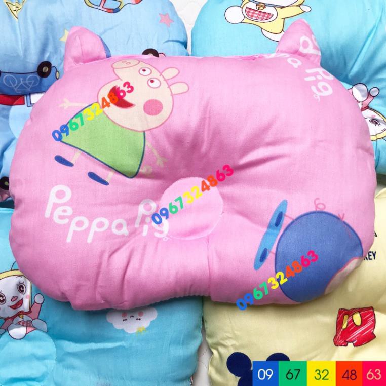 Gối bông cao cấp cho bé sơ sinh chống méo đầu