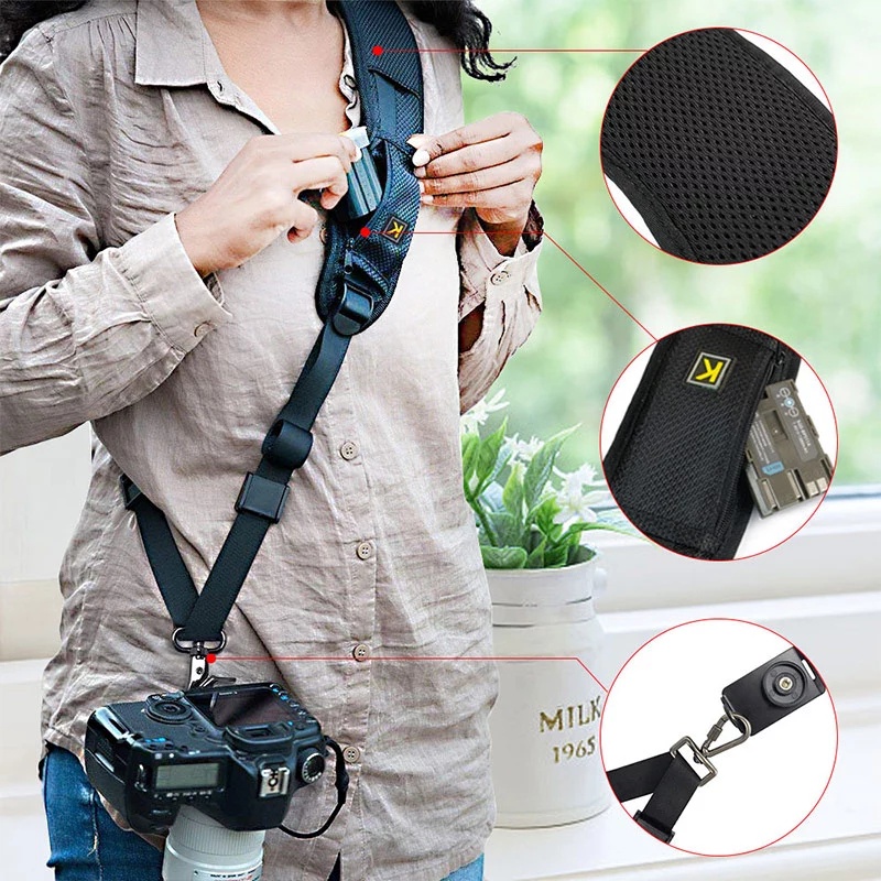 Dây Đeo Vai Chất Lượng Cao Cho Máy Ảnh Kỹ Thuật Số DSLR Canon Nikon Sonys