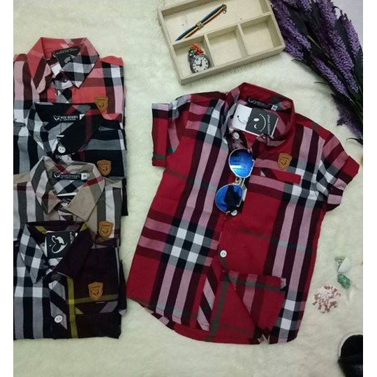 SƠ MI SỌC BURBERRY CỰC NGẦU CHO BÉ TRAI 25 KG