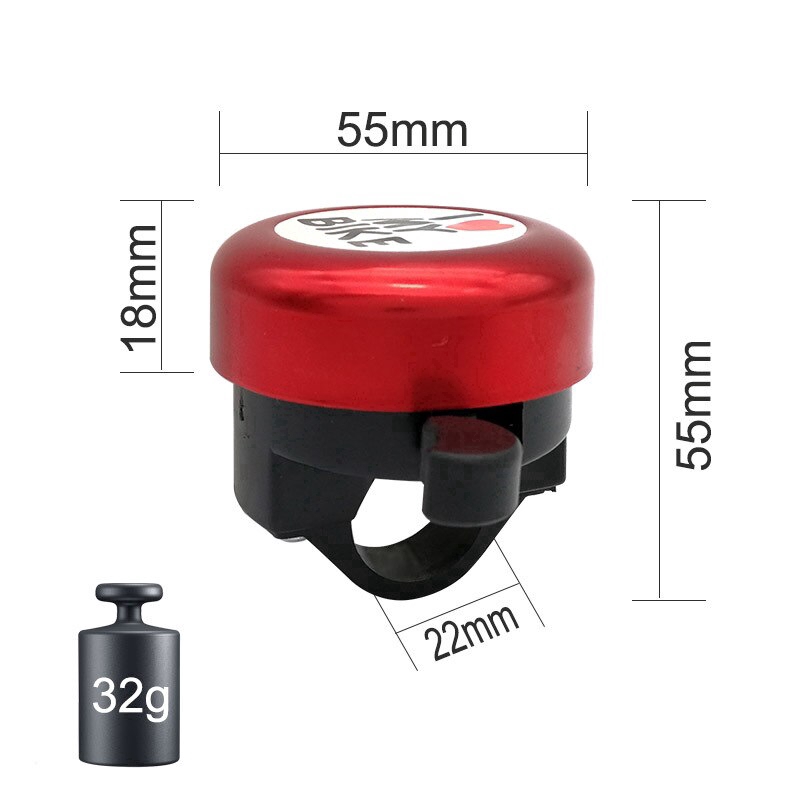 Chuông Xe Đạp In Chữ I Love My Bike Dễ Thương