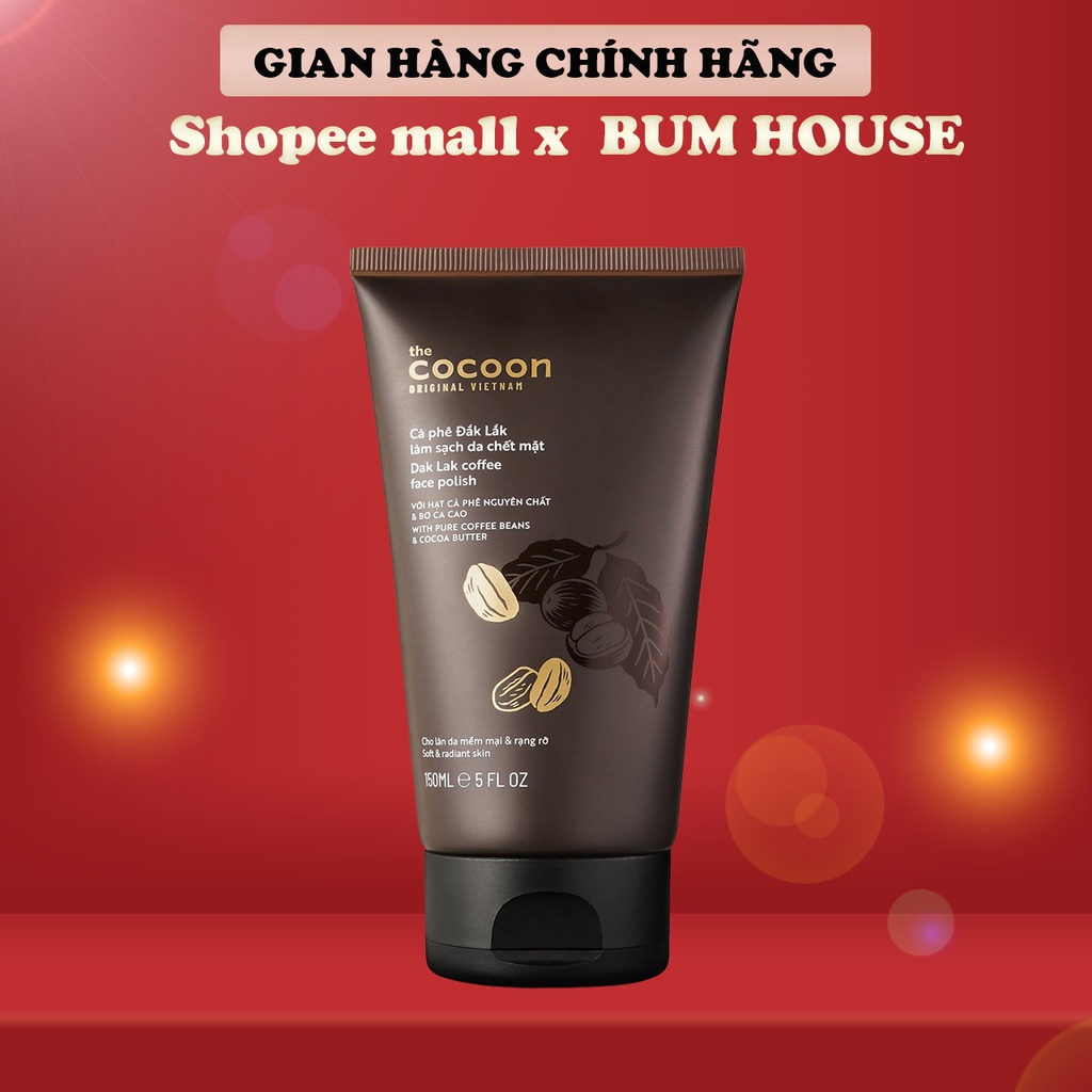 Cà phê Đắk Lắk làm sạch da chết mặt cocoon 150ml