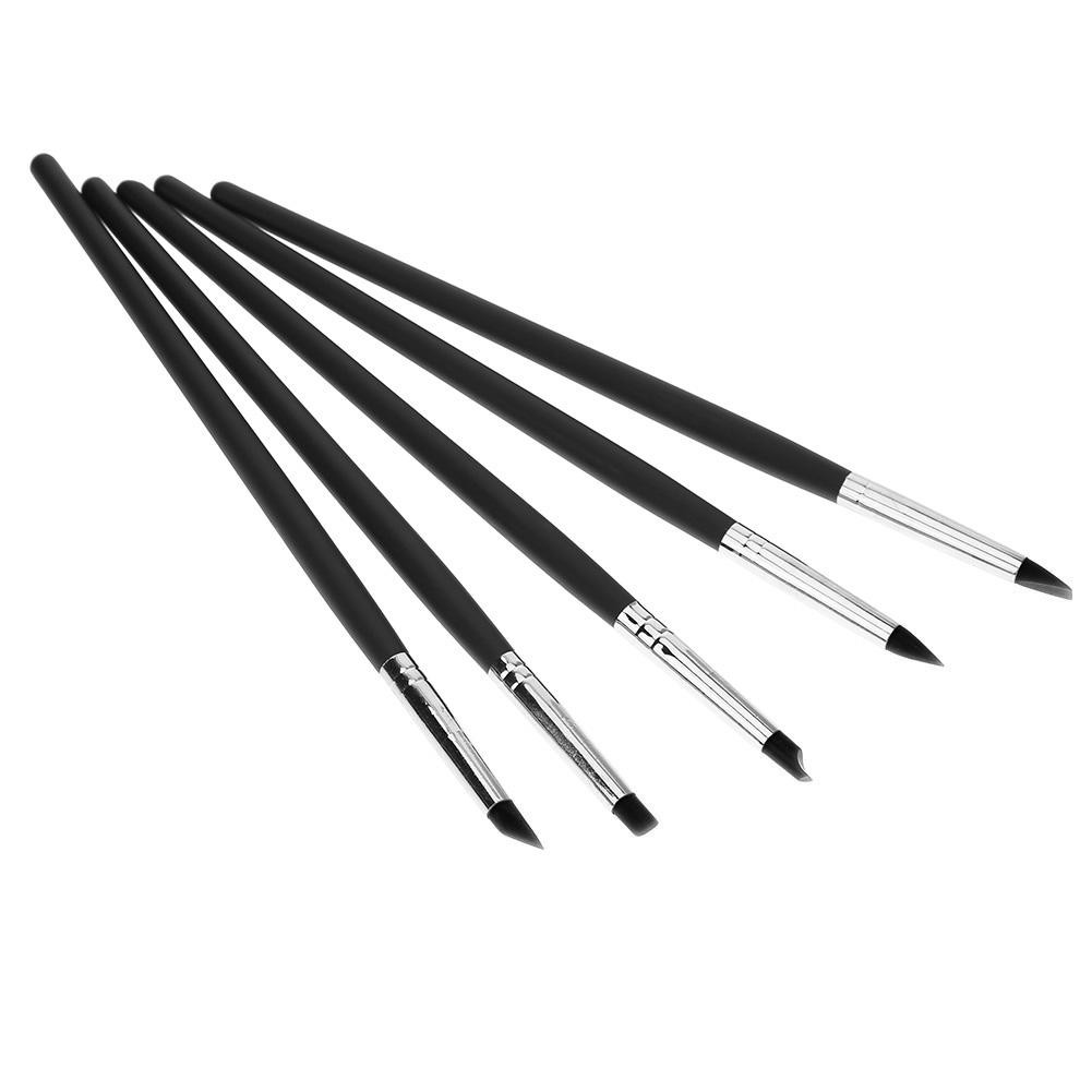 5pcs Poly Clay Carving Pen Brush Pottery Clay Sculpture Ceramics Tool Diydegss
