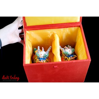 Nhất Phẩm Kỳ Lân 13cm - Sứ Giao Chỉ (trong hộp gấm đỏ)