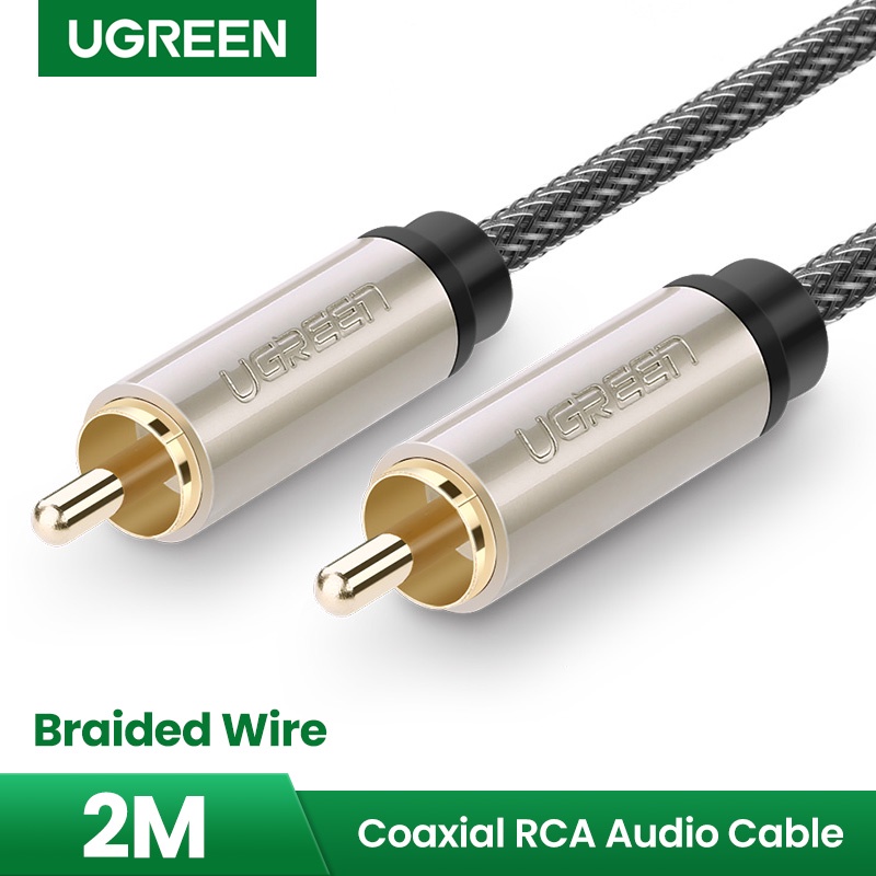 [Mã ELHACE giảm 4% đơn 300K] Cáp Âm Thanh Coaxial 2 đầu dương Cao Cấp Ugreen 20738 20739 20742 20743 AV133 Chính Hãng