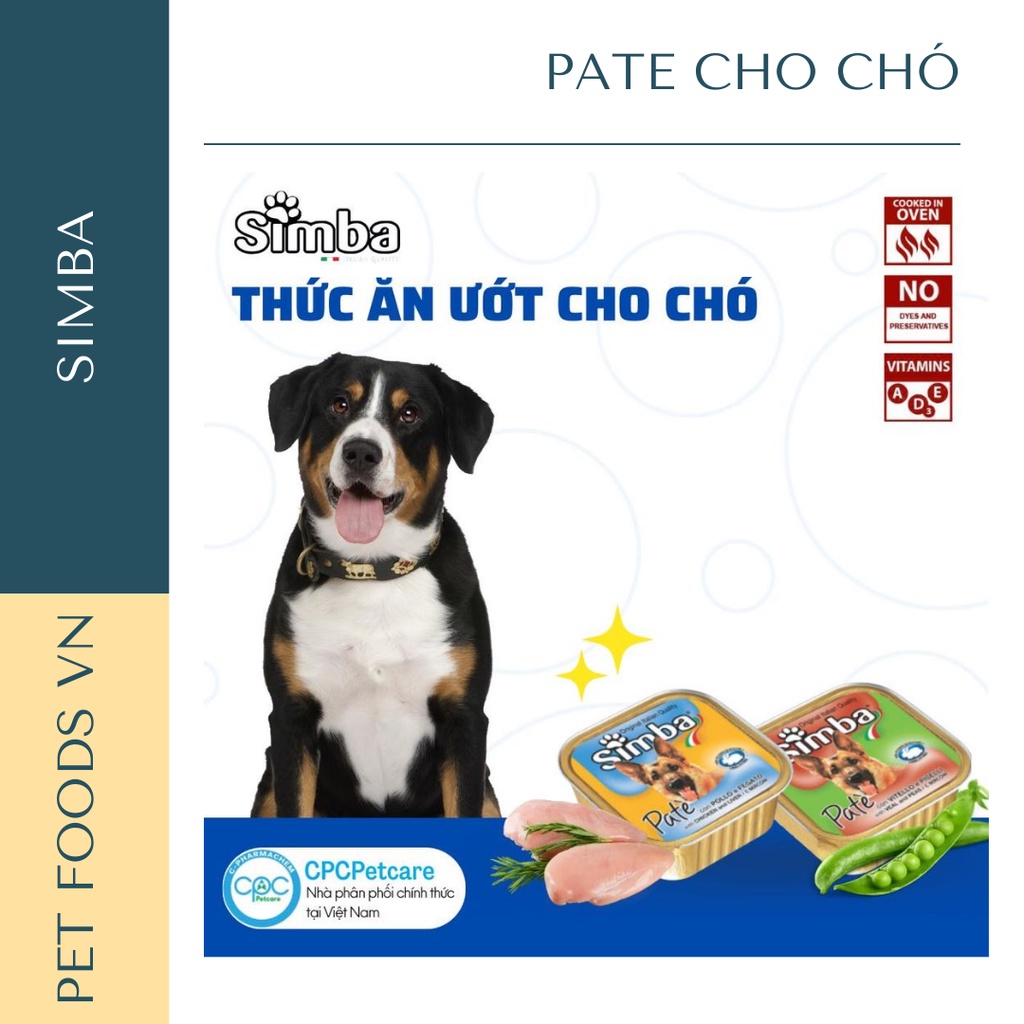 Pate cho chó SIMBA vị Gà và Cừu