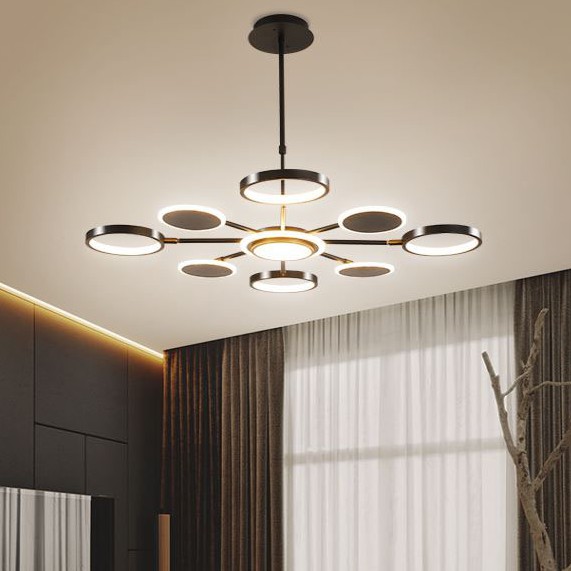 Đèn thả MONSKY NUCET loại 8 bóng trang trí nội thất hiện đại với 3 chế độ ánh sáng - kèm điều khiển từ xa - (170).