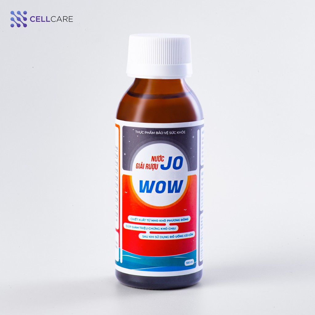 [Hỗ trợ đào thải cồn] Nước Giải Rượu JOWOW - hộp 6 chai 100ml.