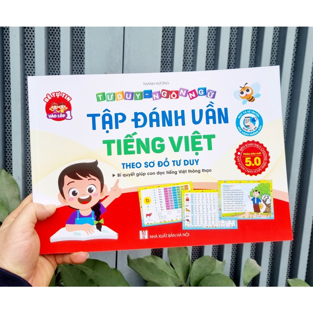 Sách - Tập Đánh Vần Tiếng Việt Theo Sơ Đồ Tư Duy Phiên Bản Mới Nhất 5.0 - Tặng Kèm Thẻ - Quét Mã QR Đọc Và Kể Chuyện