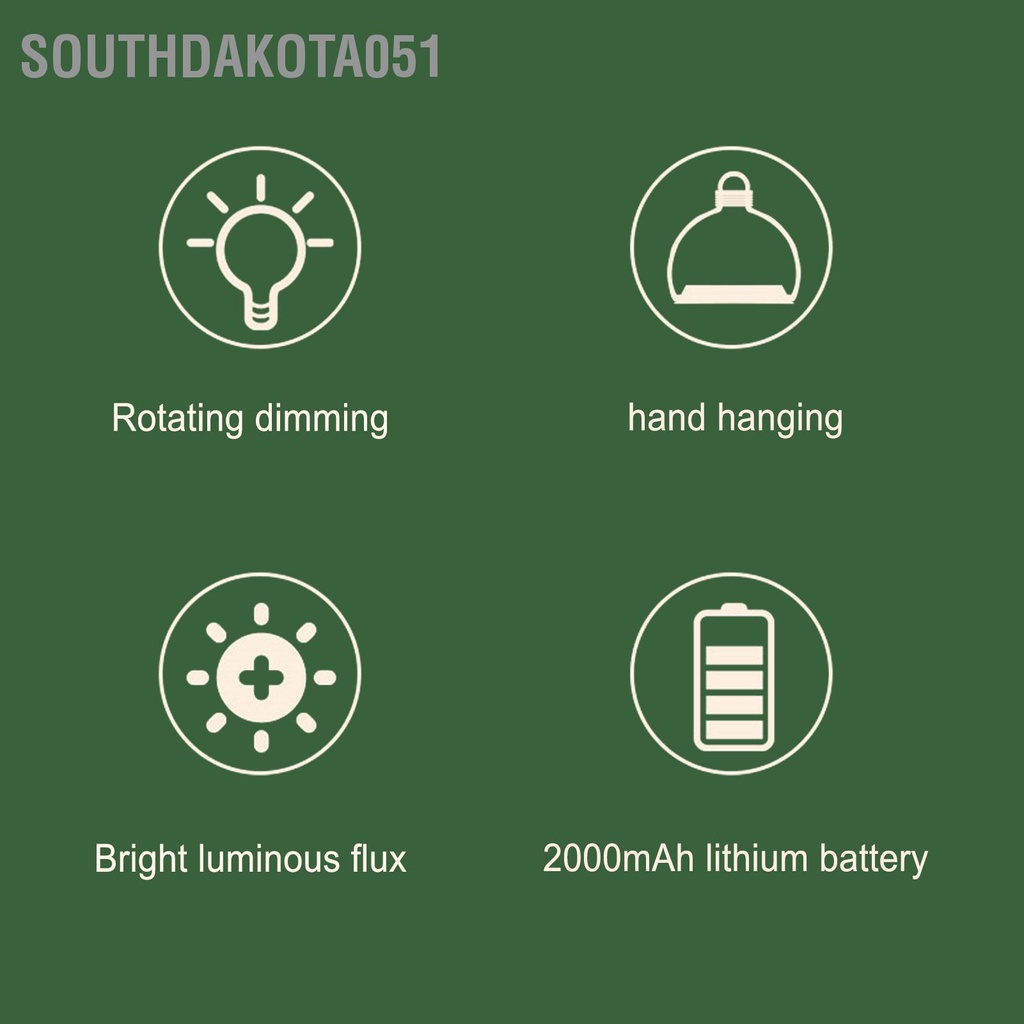 Southdakota051 Đèn lều cắm trại ngoài trời chạy pin cổ điển với ngọn lửa ánh sáng đỏ và trắng