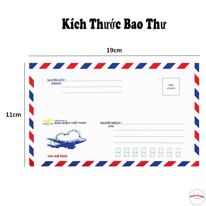 Set 10 Phong Bì Bao Thư Sọc Ngắn Cao Cấp Thông Dụng - 00117