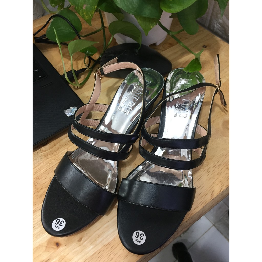 Sandal gót 5 phân cao cấp