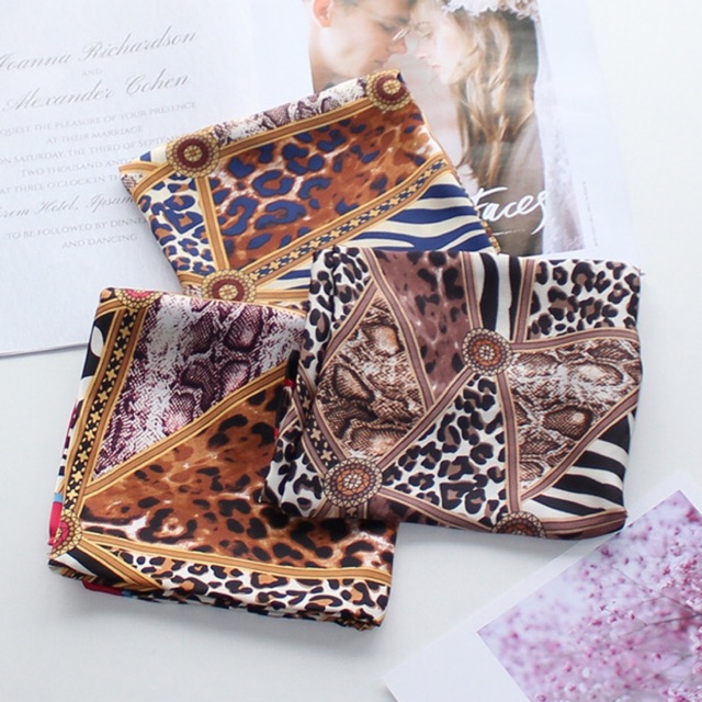 Khăn lụa vuông 70x70 turban quàng cổ,áo khăn yếm bandana thời trang đội đầu - Maben