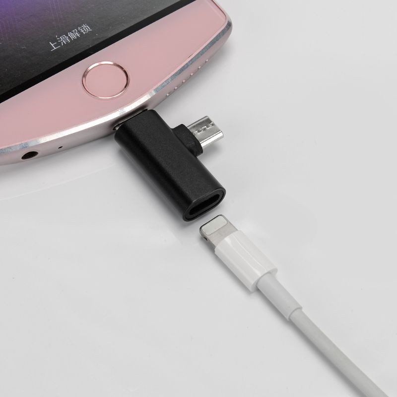 Dây cáp chuyển đổi cổng lightning sang type C + Micro USB cho điện thoại , máy tính bảng