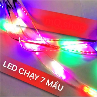 DÂY ĐÈN LED CHẠY ĐUỔI 7 MÀU TRANG TRÍ XE MÁY ÔTÔ SIÊU ĐẸP ĐỒ CHƠI XE