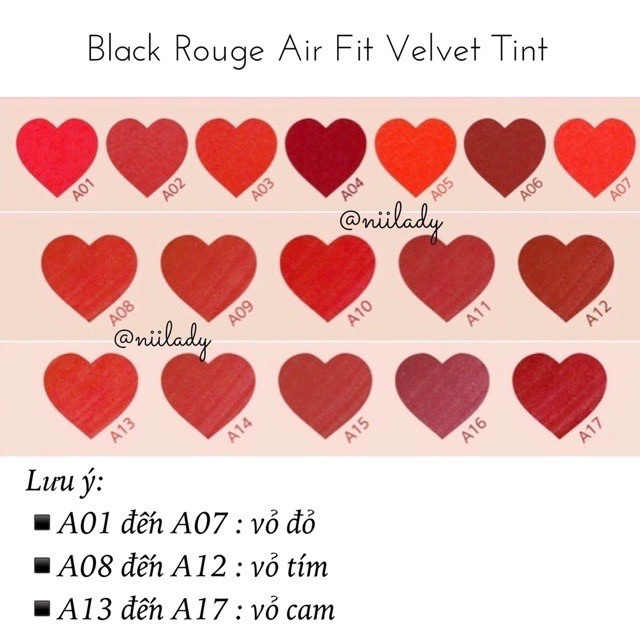  (Tất cả phiên bản A01~ A12 ~ A45) Son Air Fit Velvet Tint | WebRaoVat - webraovat.net.vn