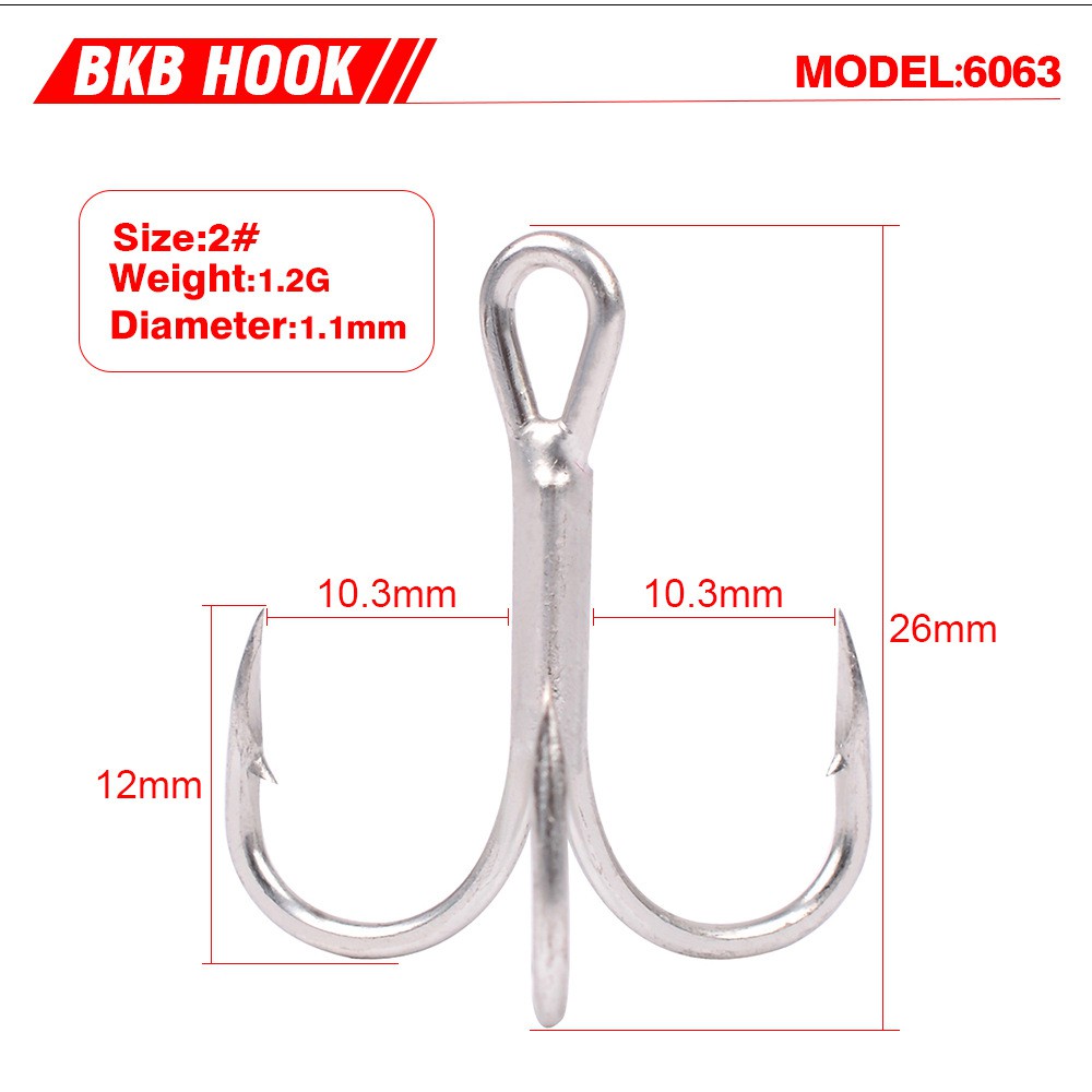 Bộ 20 Lưỡi Câu Cá Chuyên Dụng 2 # 4 # 6 # 8 # 10 # 3x