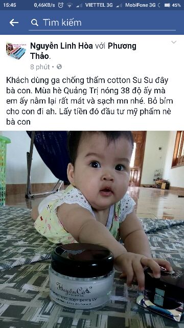 Ga chống thấm cotton lụa Su Su.