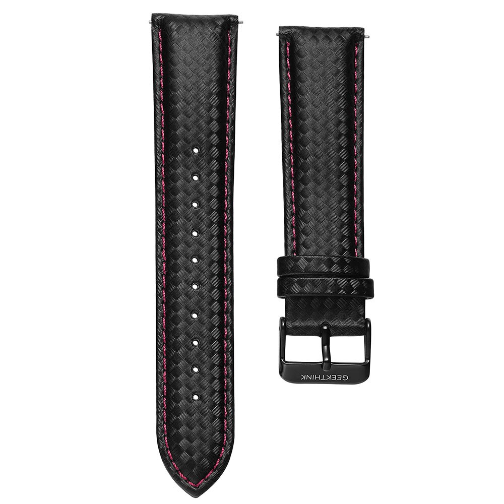 Black Carbon Fiber Leather Watch Strap Band For Samsung Gear S3 S2 Classic 20/22 mm Width Quick Release