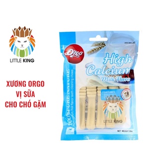Xương Orgo cho chó gặm 90gr hương vị sữa giúp sạch răng, thơm miệng và bổ xung canxi Little King pet shop