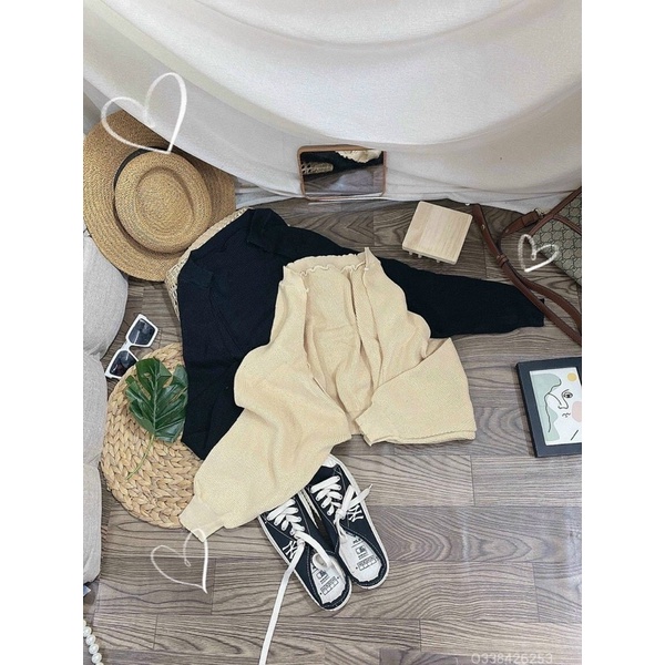 Áo khoác len croptop tay dài | BigBuy360 - bigbuy360.vn