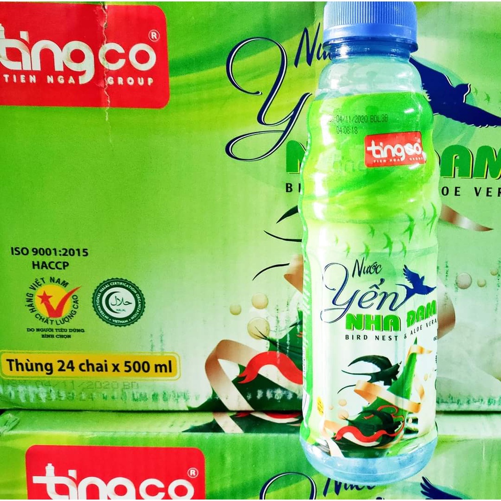 Lốc 6 Chai Nước Yến Nha Đam Tingco chai 500ml