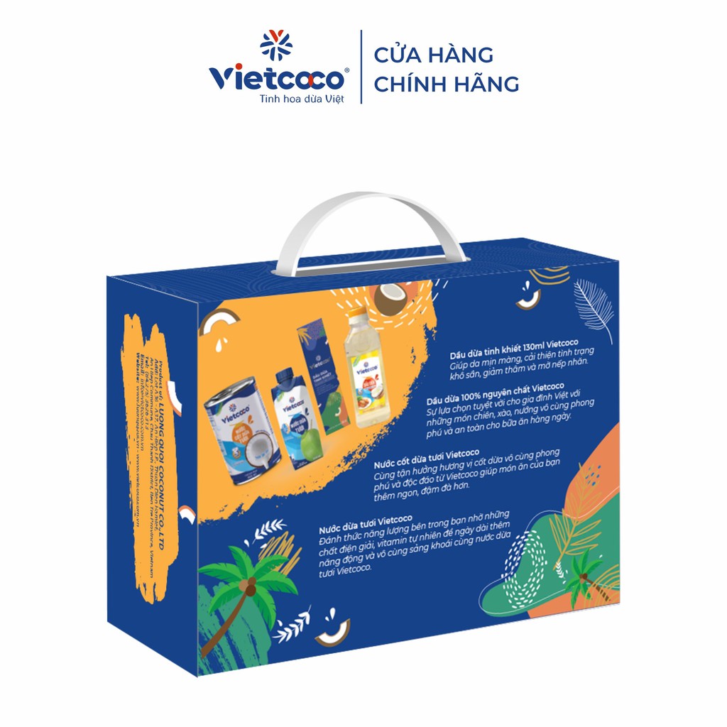 Hộp quà tặng Vietcoco (Dầu dừa, Nước dừa và Nước cốt dừa)