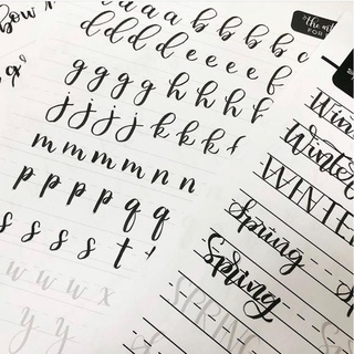Combo 6 tập luyện viết calligraphy brush lettering dành cho bút lông