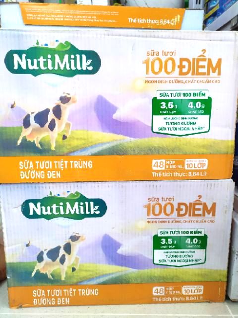 Thùng sữa tươi NutiMilk 180ml ĐỦ LOẠI