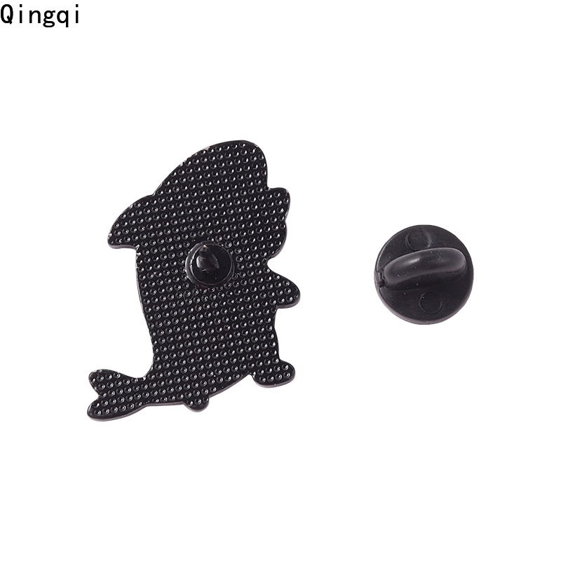 Ghim cài áo Miss Zoe hình mèo hóa trang cá mập hoạt hình dễ thương