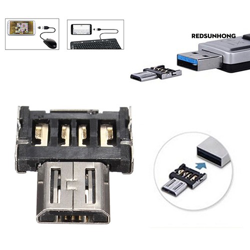 Đầu Chuyển Đổi Từ Cổng Micro Usb Sang Giác Cắm Usb Otg Tiện Dụng