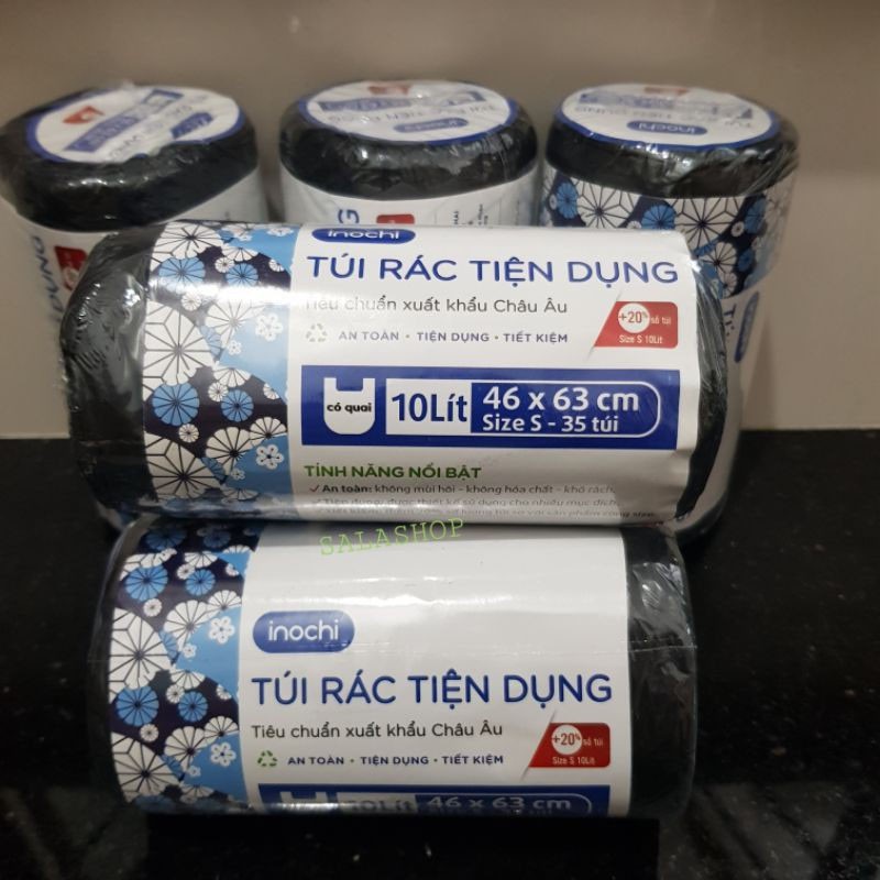 [ Lô 4 Cuộn Túi Rác 10L ] Túi Rác Đựng Thực Phẩm Tự Hủy Bảo Vệ Môi Trường INOCHI