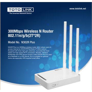 [Mã 159ELSALE hoàn 7% đơn 300K] Router wireless Totolink 300Mbps N302R Plus (Trắng)