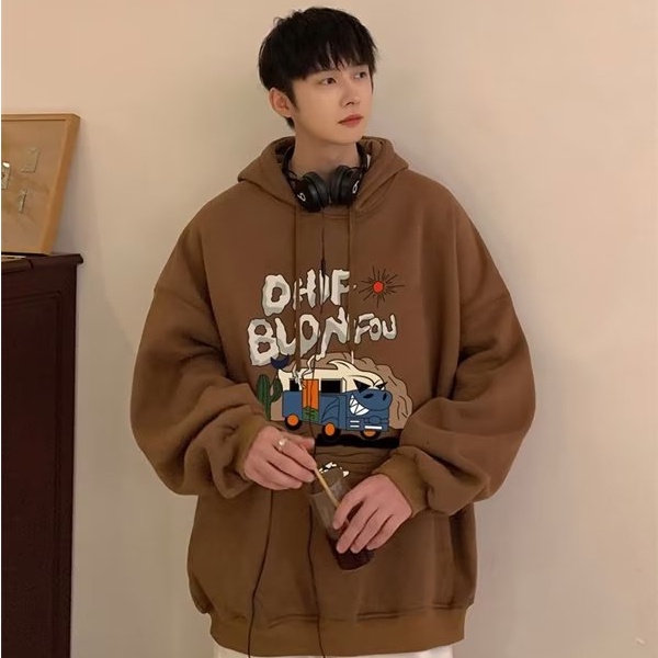 Áo hoodie Lông Cừu In Hình Đồ Họa Thời Trang Cho Nam