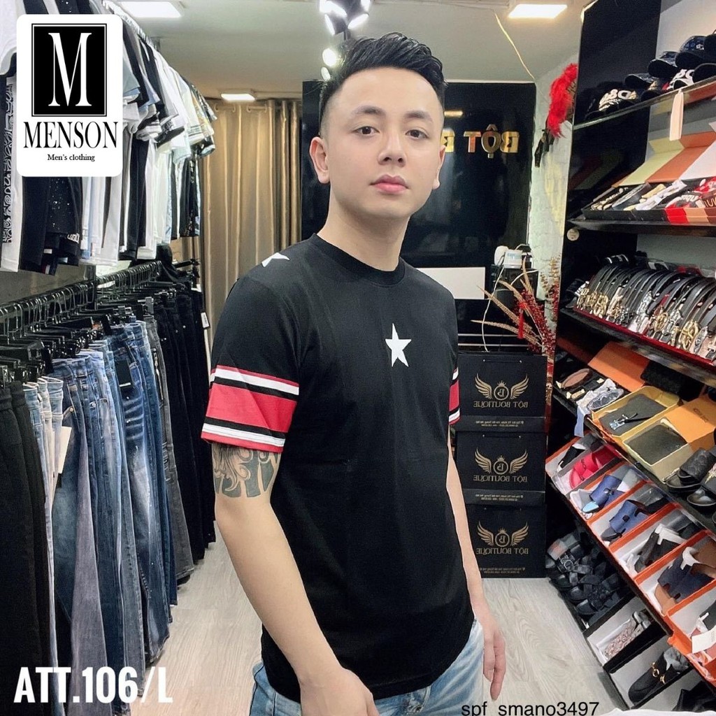 ⭐️SIÊU PHẨM⭐️Áo Phông Nam Cổ Tròn In Hình Ngôi Sao Chất Mát Mùa hè - Áo Thun Nam họa tiết đẹp MENSON M6215 | BigBuy360 - bigbuy360.vn