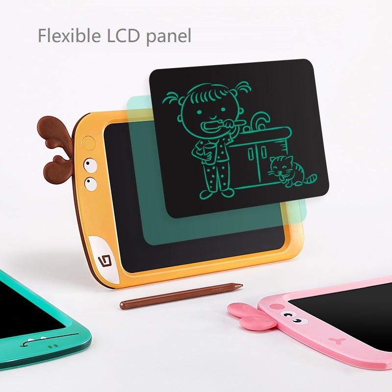 Bảng viết/vẽ điện tử thông minh tự xóa màn hình LCD 8.5"/10.5" cho bé  Writing Tablet Cute Rabbit Dinosaur Multicolor