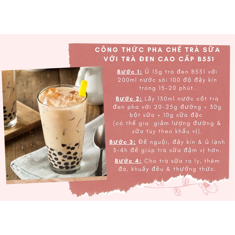 Trà Đen Cao Cấp B551 Dotea - 100g  Thu Hái Từ Một Trong Hai Vùng Trà Cổ Tại Bảo Lộc Vị Dịu Không Gắt Thơm Tự Nhiên