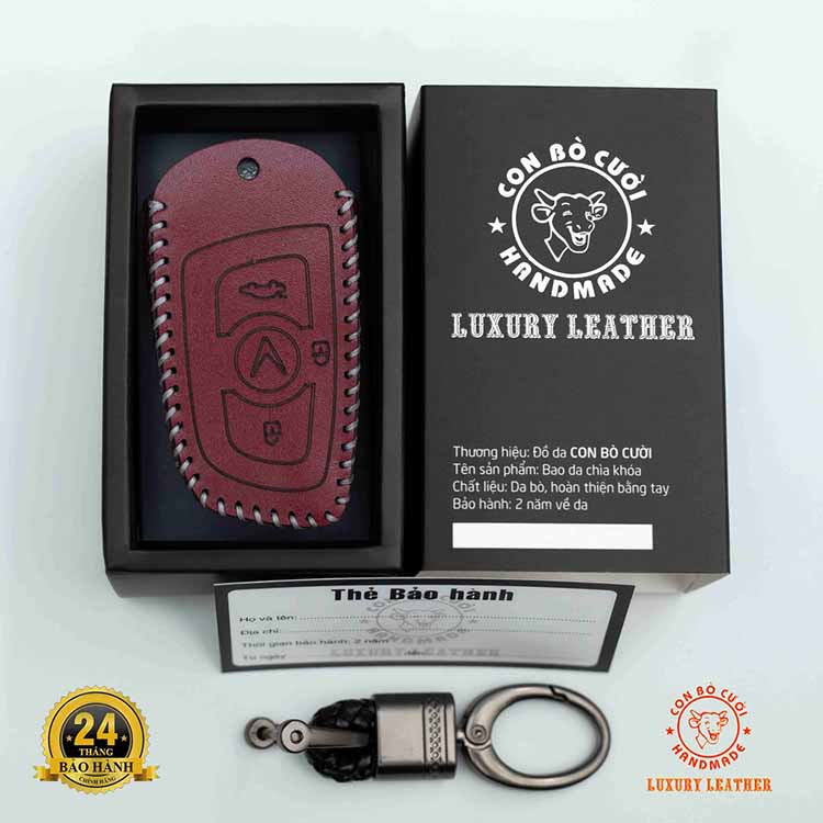 Bao da chìa khóa Ô tô Vinfast Lux A và Lux SA đời 2019-2020 Gia Anh mua bao da tặng móc khóa bảo hành 24 tháng