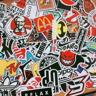 (SALE 1K)  Set 10 sticker ngẫu nhiên dán trang trí mũ bảo hiểm, laptop, vali, ván trượt