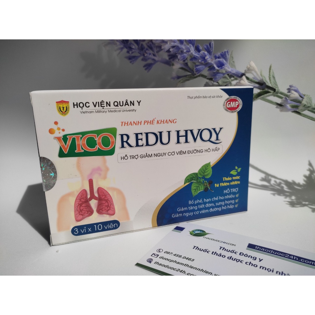 ✅ Thanh Phế Khang Vico Redu - Học Viện Quân Y [Chính Hãng] ✅ Hỗ trợ bổ phế giảm nguy cơ viêm đường hô hấp ho đau họng