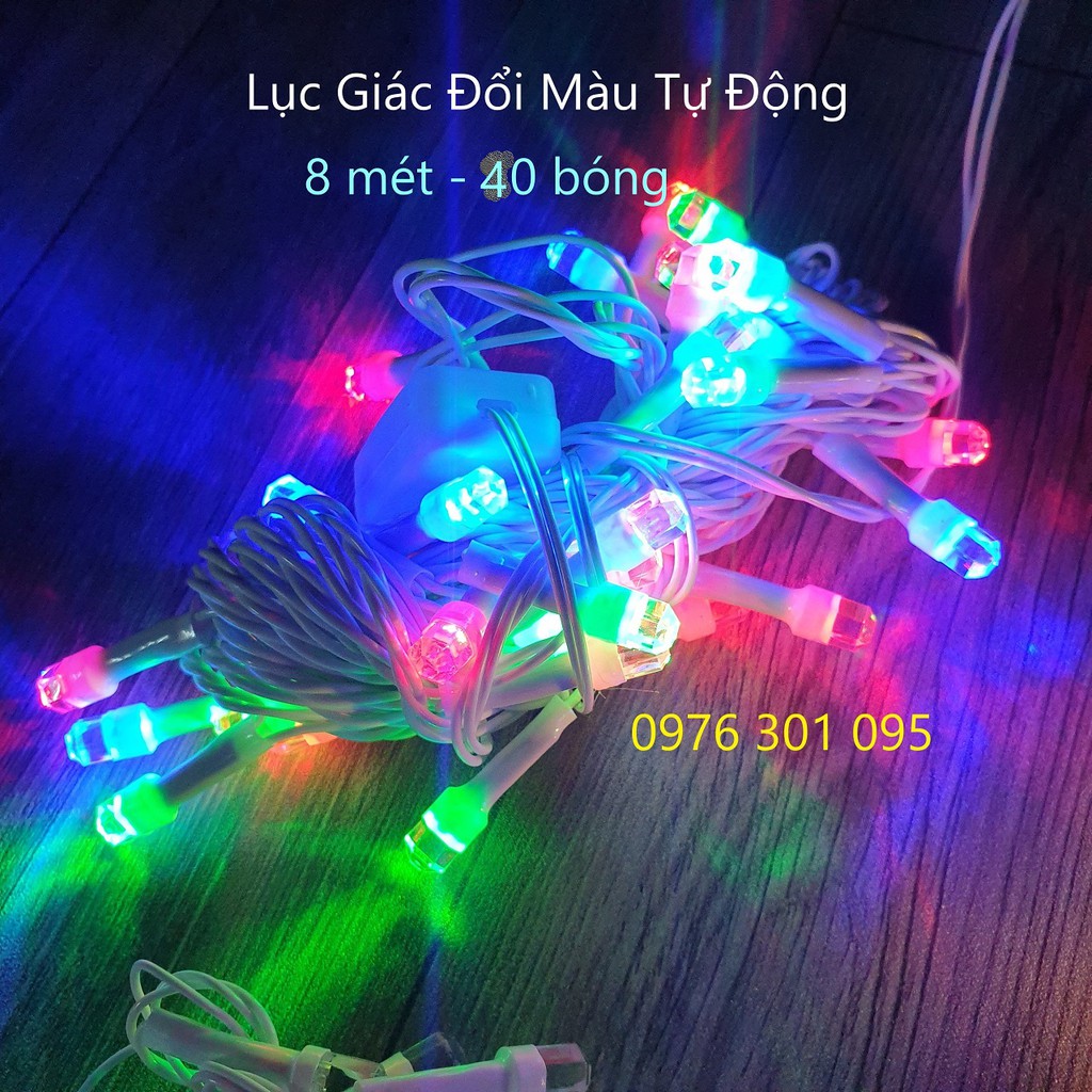 Dây Đèn Chớp Trang Trí NOEL 8m/ 40 bóng [Bóng Lớn Cao Cấp]